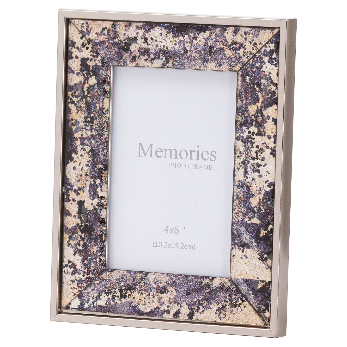 Silver Foil Metallic 4X6 Photo Frame
