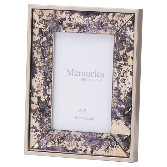 Silver Foil Metallic 4X6 Photo Frame