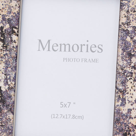 Silver Foil Metallic 5X7 Photo Frame