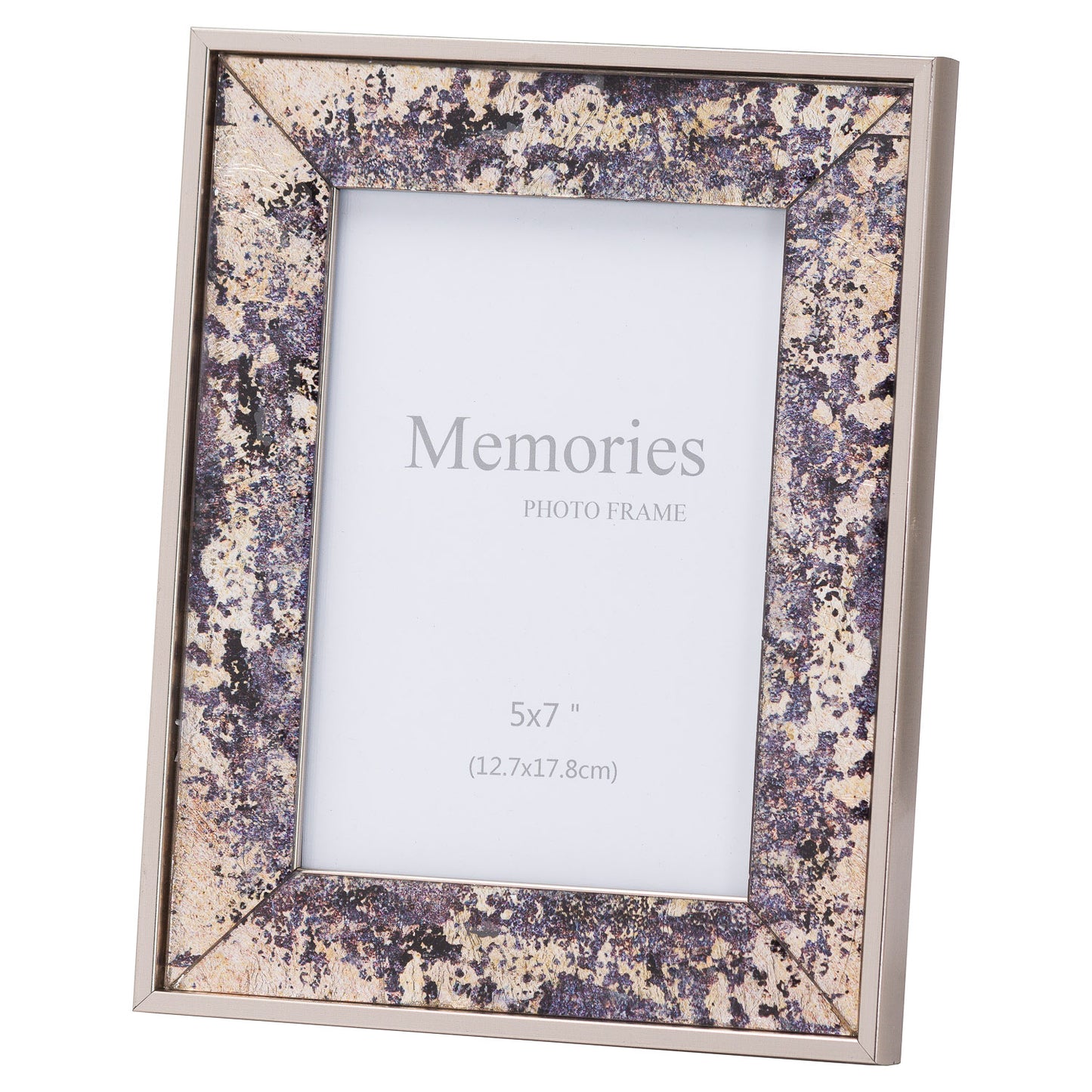 Silver Foil Metallic 5X7 Photo Frame
