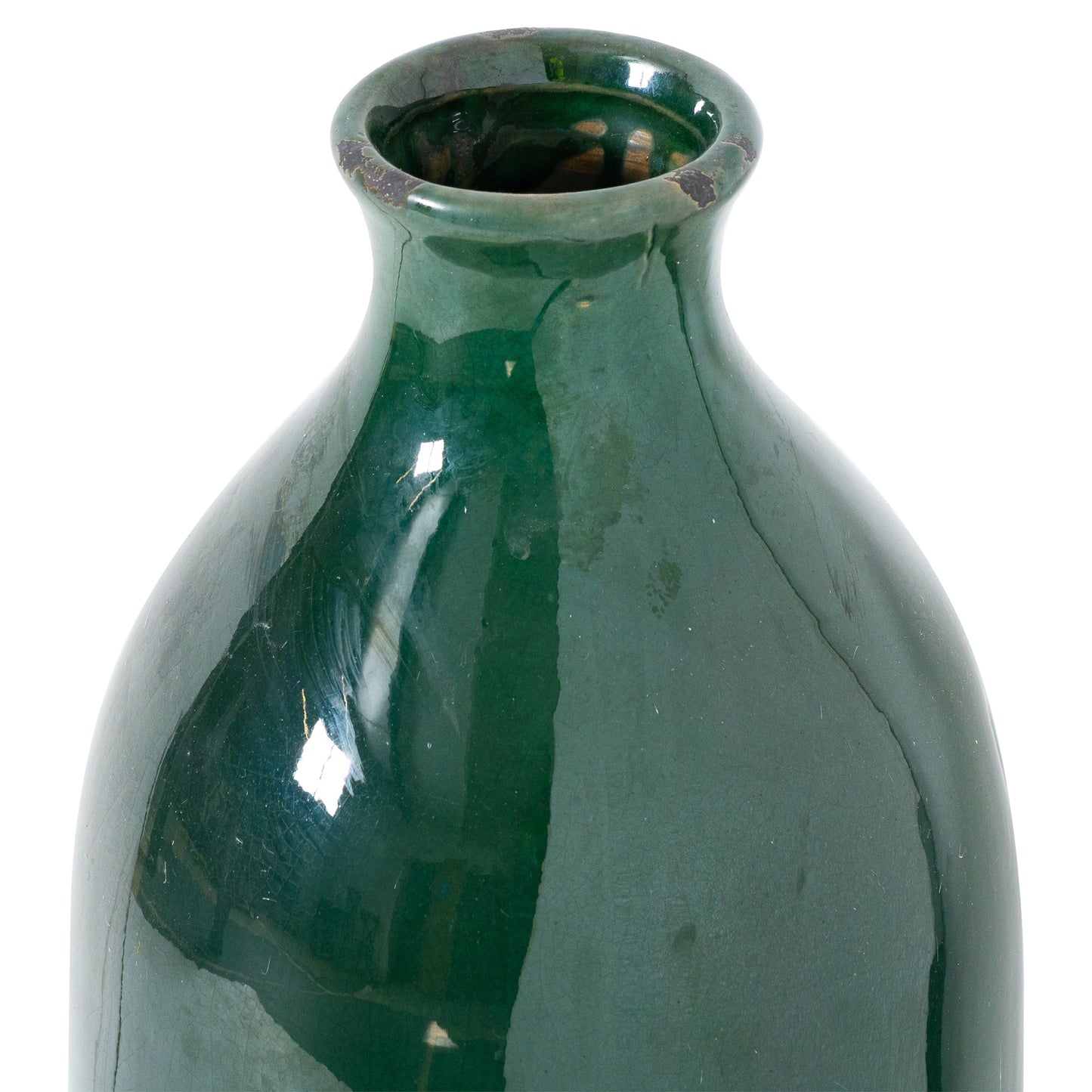 Garda Emerald Green Glazed Tall Vase
