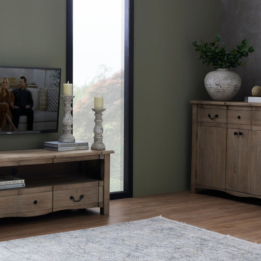 Stone Effect Column Candle Holder