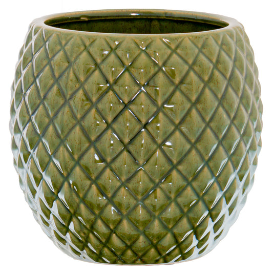 Seville Collection Olive-Green Diamond Planter