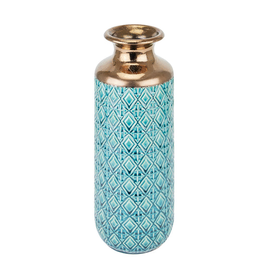 Seville Collection Turquoise Fluted Vase