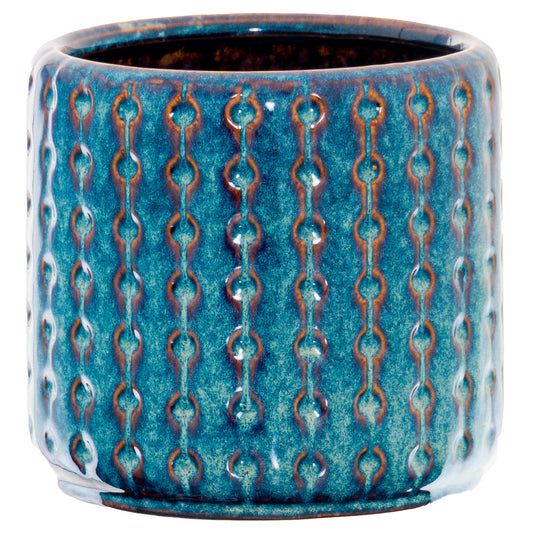 Seville Collection Blue Ceramic Planter