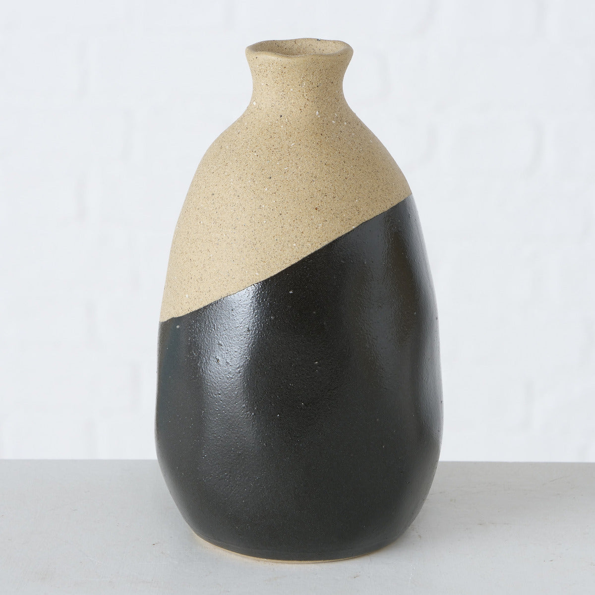 Black, White and Beige Vase
