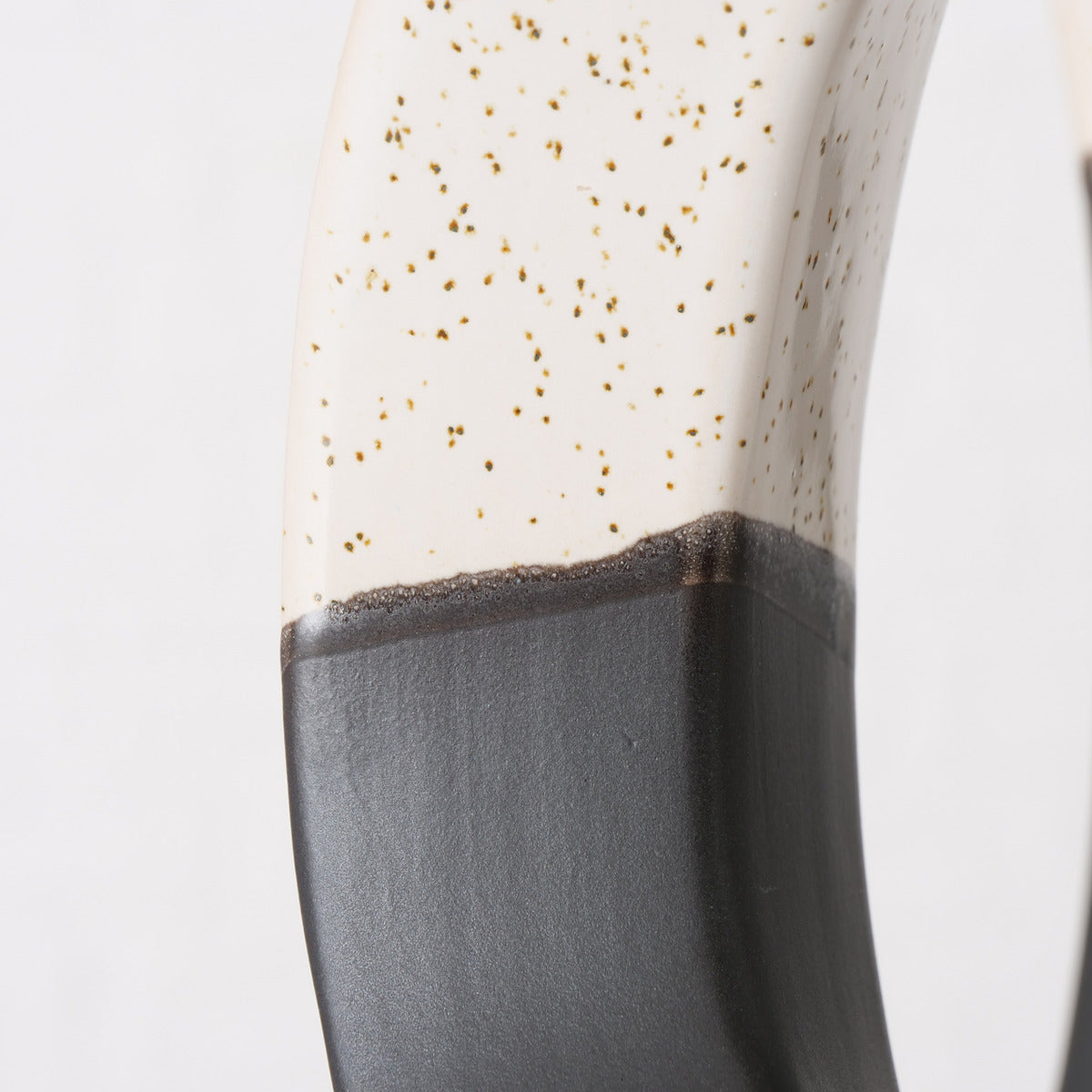 Black and White Stoneware Minimalist Vase