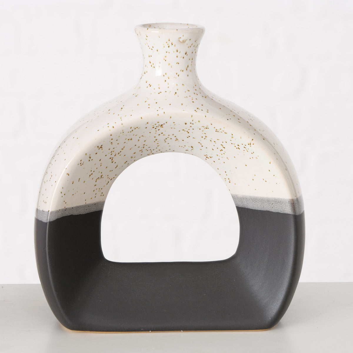 Black and White Stone Effect Vase