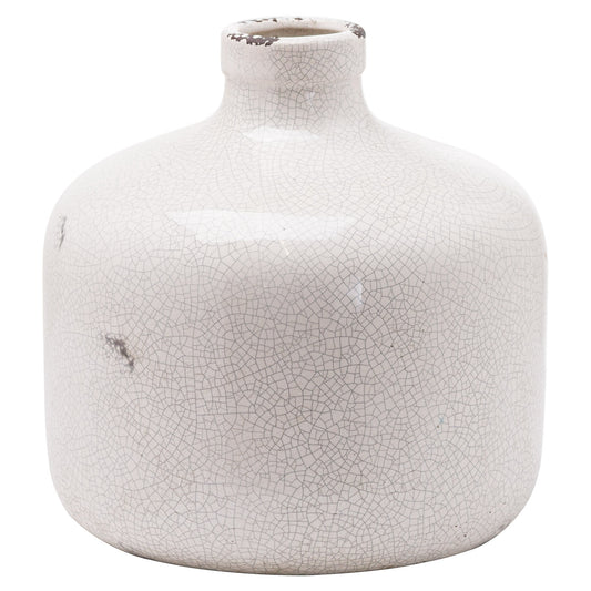 Small Garda White Glazed Vase