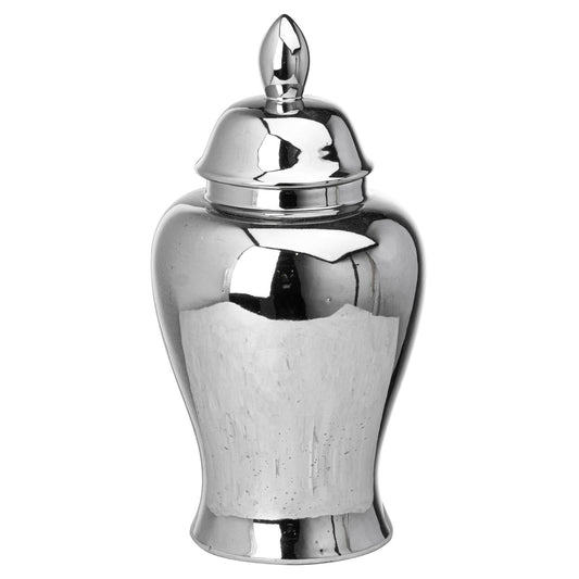 Silver Chrome Large Ginger Jar