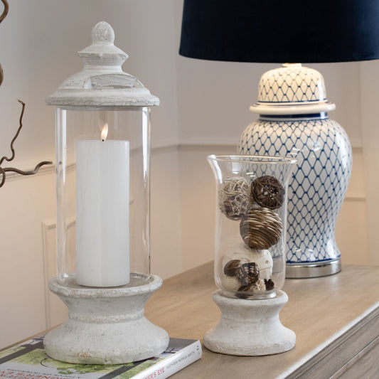 Glass and Stoneware Large Lamp