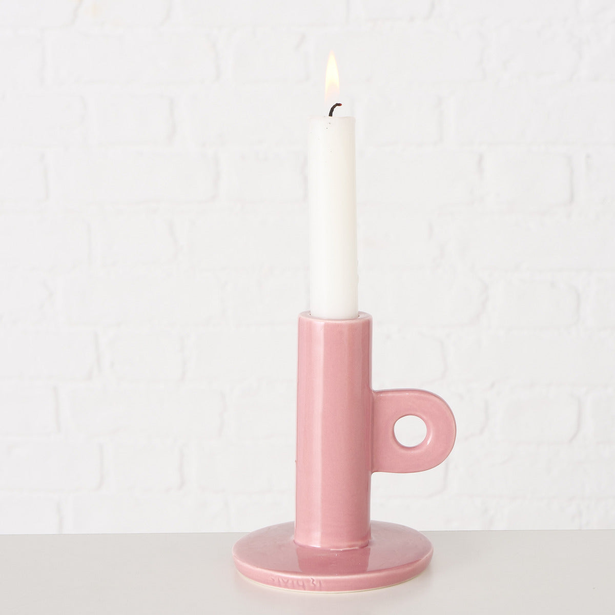 Pink Ceramic Candle Holder